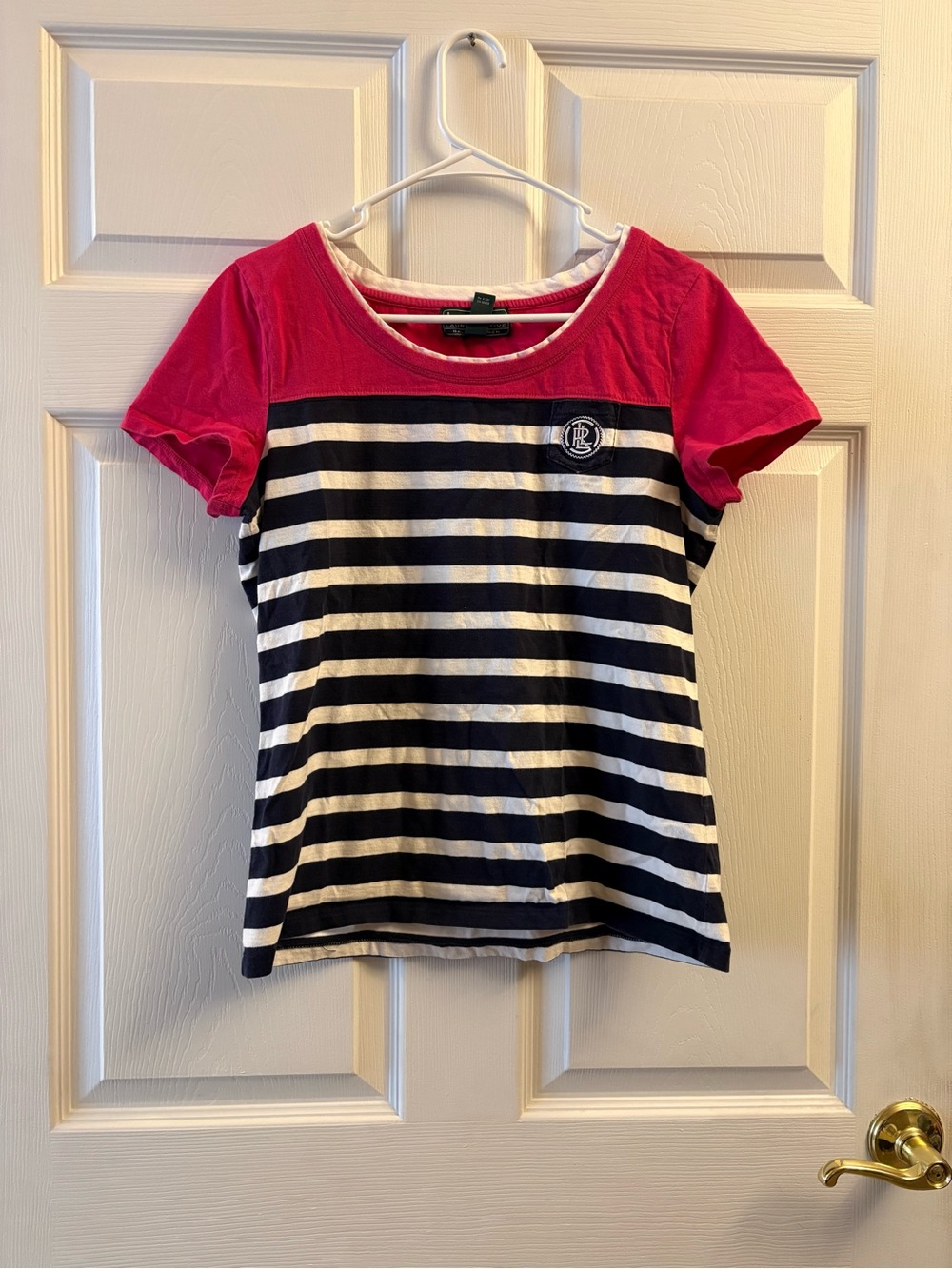 Lauren Ralph Lauren Active Stripe Top Size Large